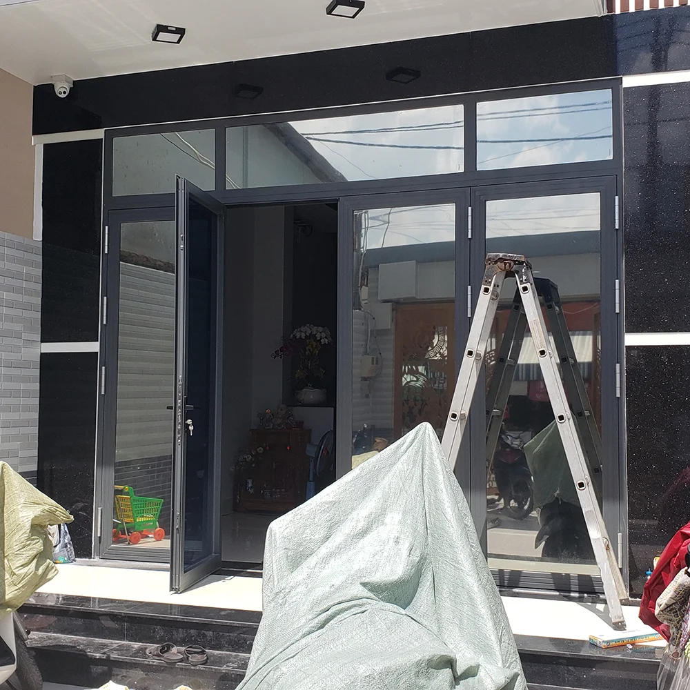 Cửa đi 4 cánh nhôm Xingfa hệ 55