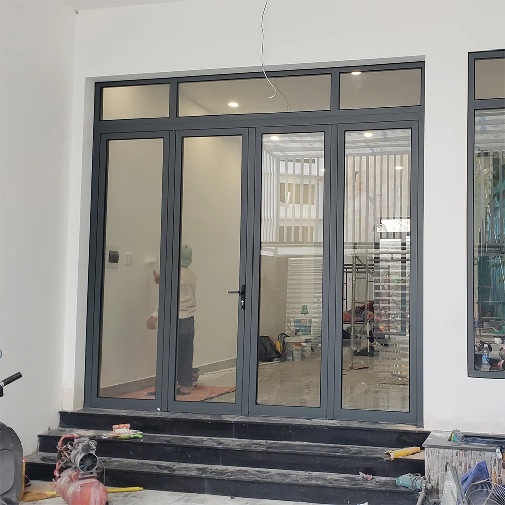 Cửa đi 4 cánh nhôm Xingfa hệ 55