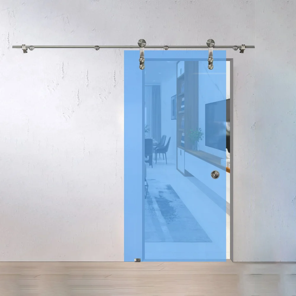 Cửa kính lùa 1 cánh ray Inox Ø25