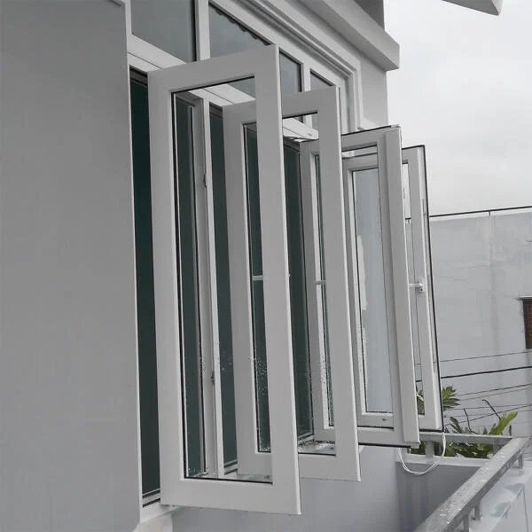 Cửa sổ mở quay 4 cánh nhựa lõi thép